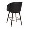 Flash Furniture 26" Black LeatherSoft Barstool with Wood Legs, PK 2 2-AY-1928-26-BK-GG - alternate 4